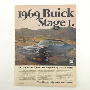 VTG Buick GS400 Stage 1 Advertising Print Ad Performance GM Promo Art 1969